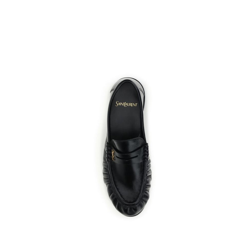 Mocassins Saint Laurent Black Lamb Ovis Aries Aries