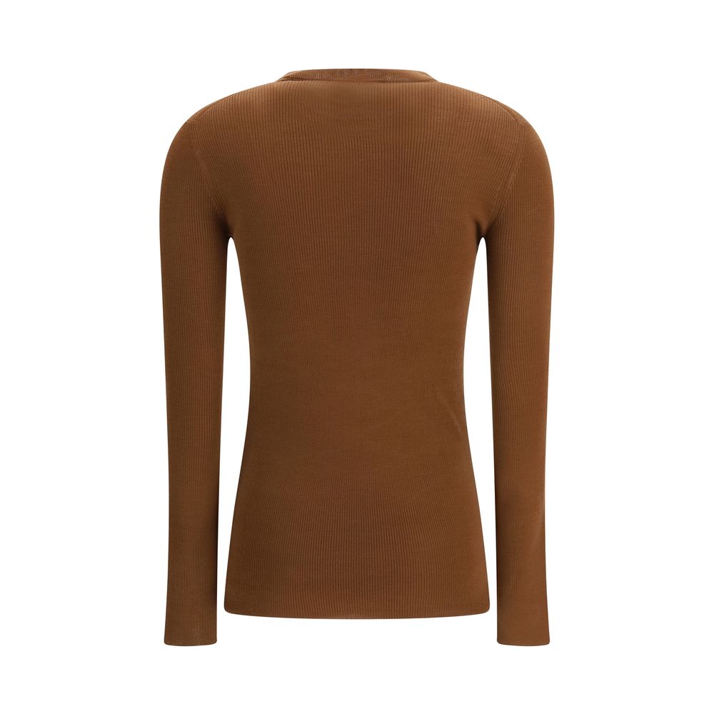 Prada Brown Fleece Wool Cardigan - Elegant Layering Essential