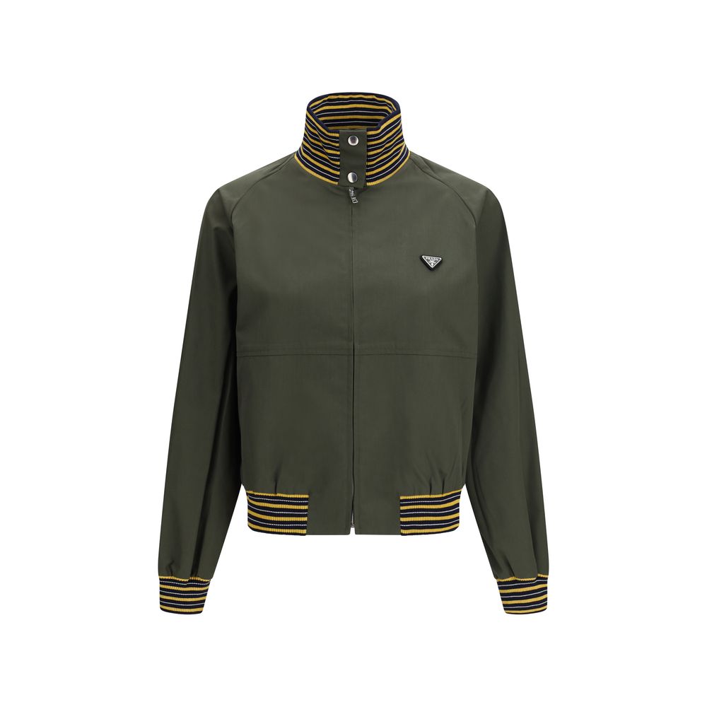 Prada Bicolor Polyester Bomber Jacket for Women - Modern Style