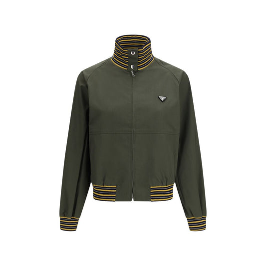 Prada Bicolor Polyester Bomber Jacket for Women - Modern Style