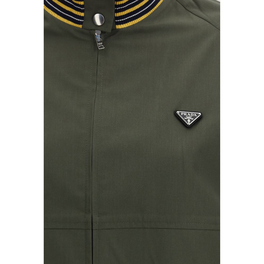 Prada Bicolor Polyester Bomber Jacket for Women - Modern Style