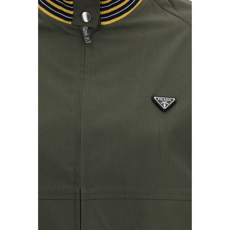 Prada Bicolor Polyester Bomber Jacket for Women