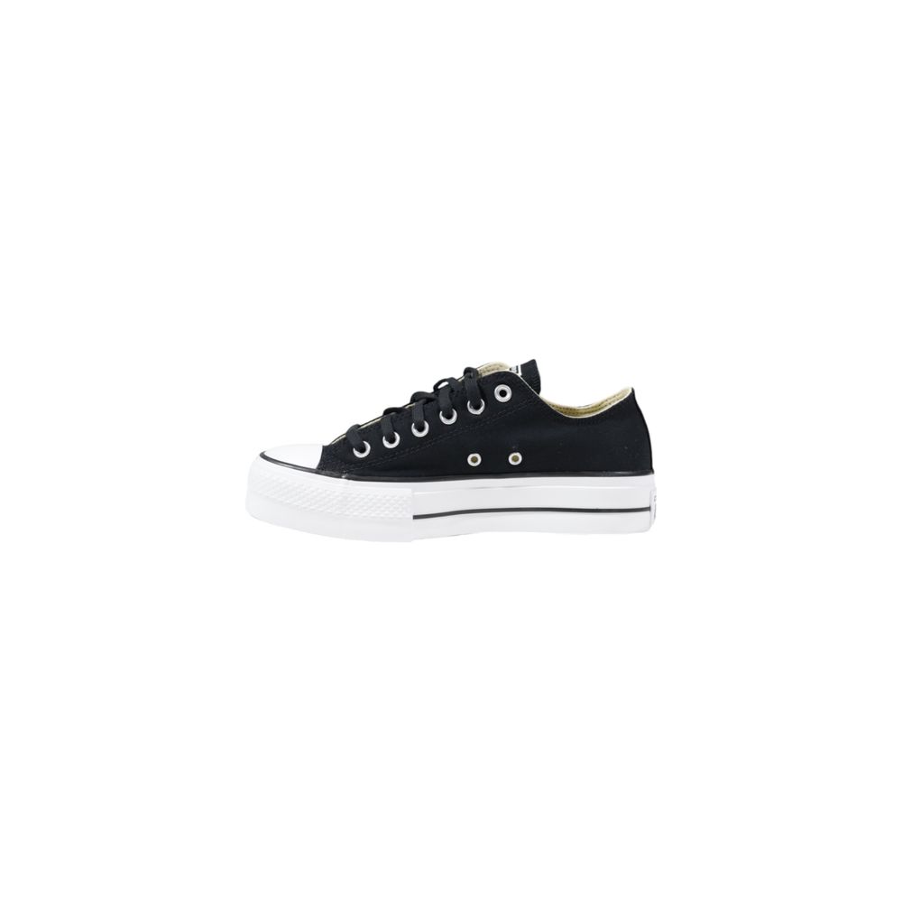 Converse Black Fabric Platform Sneakers for Women