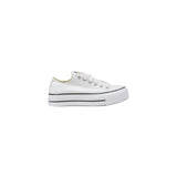 Converse White Fabric Platform Sneakers for Women