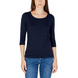 Street One Blue Cotton Long Sleeve T-Shirt for Women