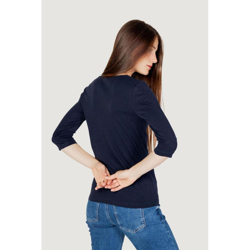Street One Blue Cotton Long Sleeve T-Shirt for Women