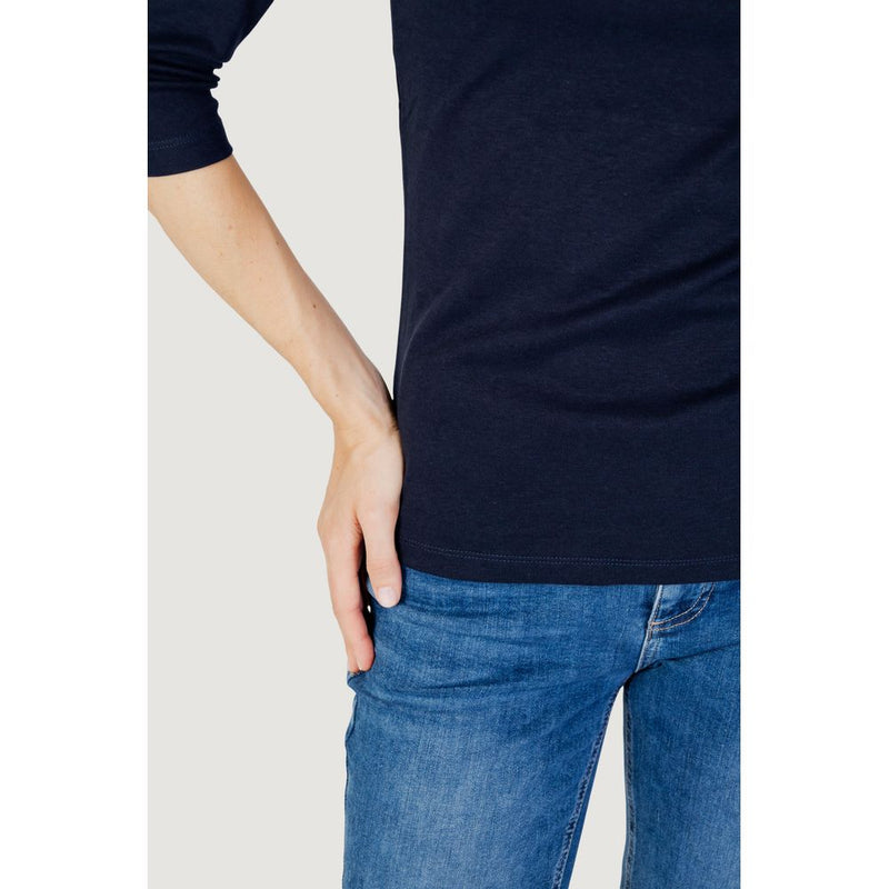 Street One Blue Cotton Long Sleeve T-Shirt for Women