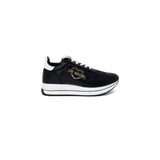 Love Moschino RUN40 Black Leather Low Top Sneakers for Women