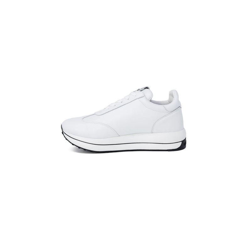 Love Moschino White Leather Low Top Sneakers for Women