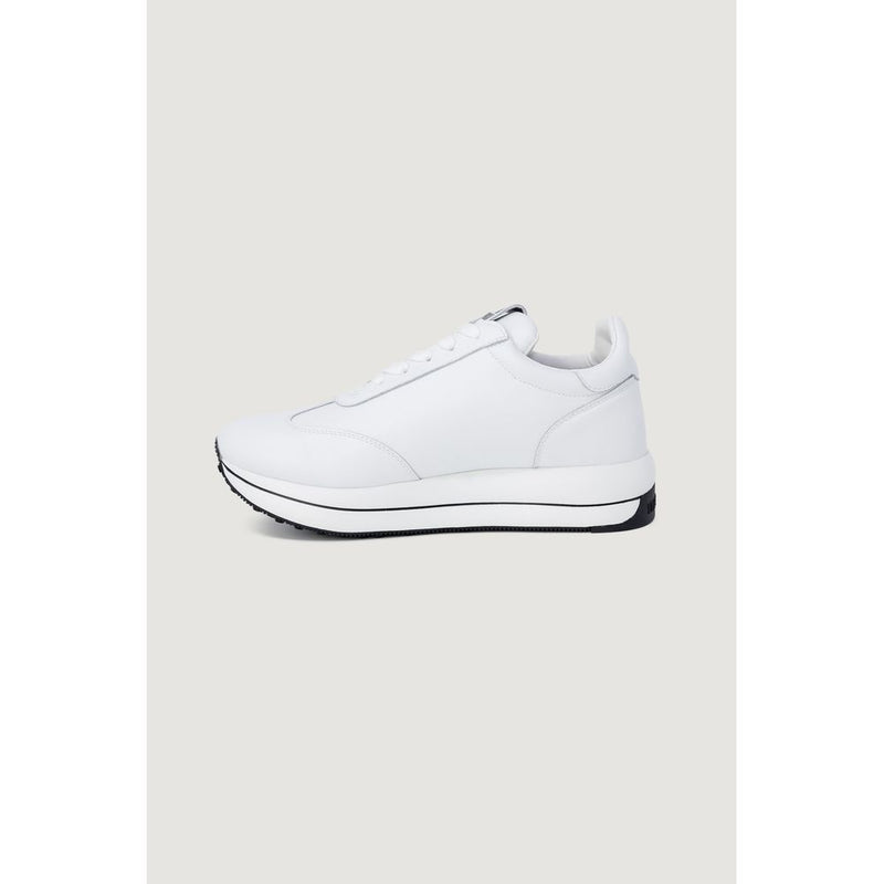 Love Moschino White Leather Low Top Sneakers for Women