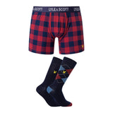 Lyle & Scott Bordeaux Cotton Boxers for Men - Comfortable & Stylish