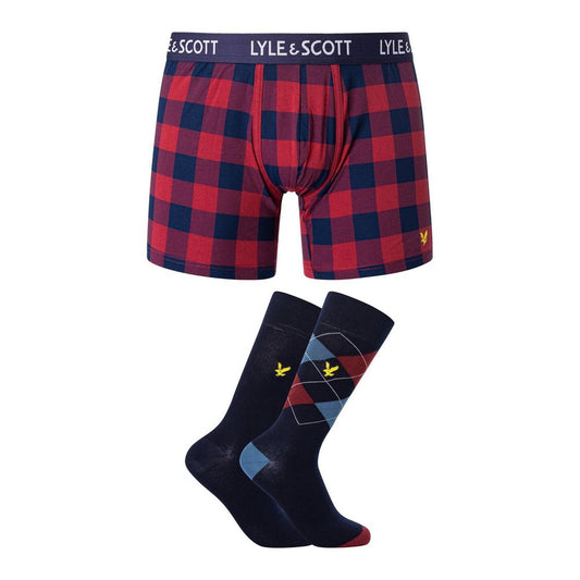 Lyle & Scott Bordeaux Cotton Boxers for Men