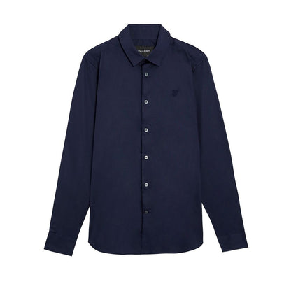 Lyle & Scott Blau Katoenen Overhemd