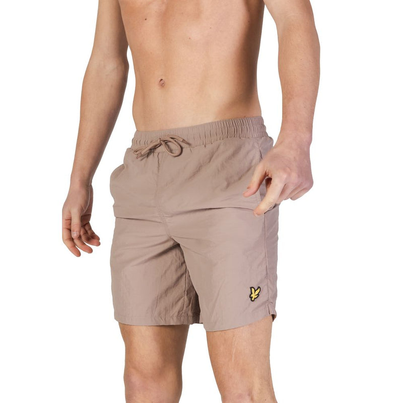 Lyle & Scott Beige Nylon Swim Shorts for Men - SH1204V