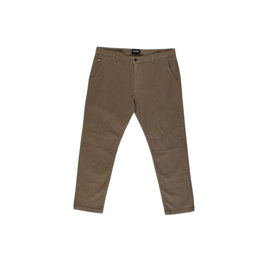 Lyle & Scott Beige Cotton Casual Pants for Men