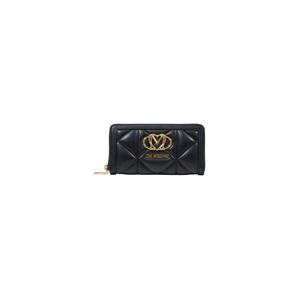 Portefeuille en polyéthylène noir Love Moschino