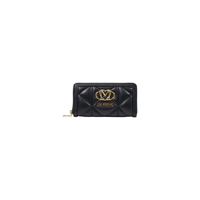 Portefeuille en polyéthylène noir Love Moschino