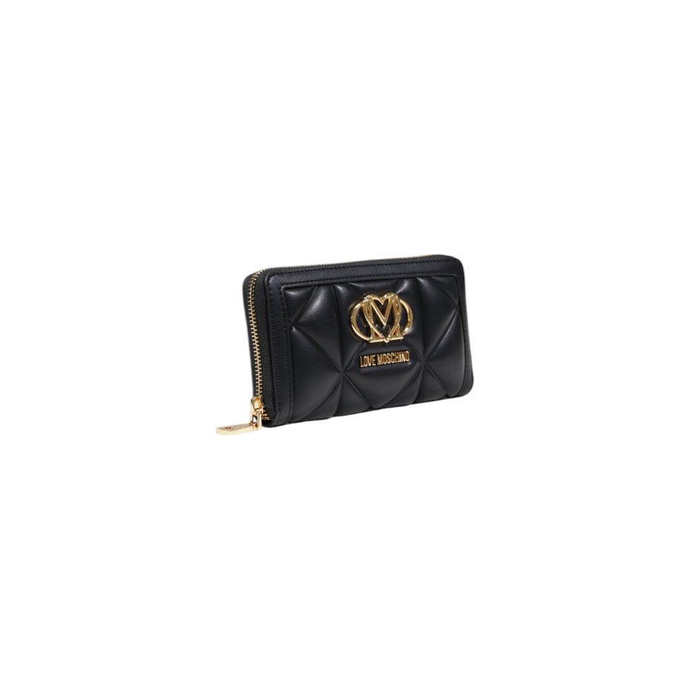Portefeuille en polyéthylène noir Love Moschino
