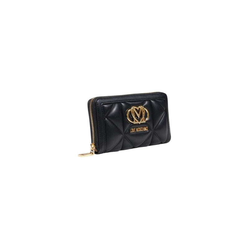 Portefeuille en polyéthylène noir Love Moschino
