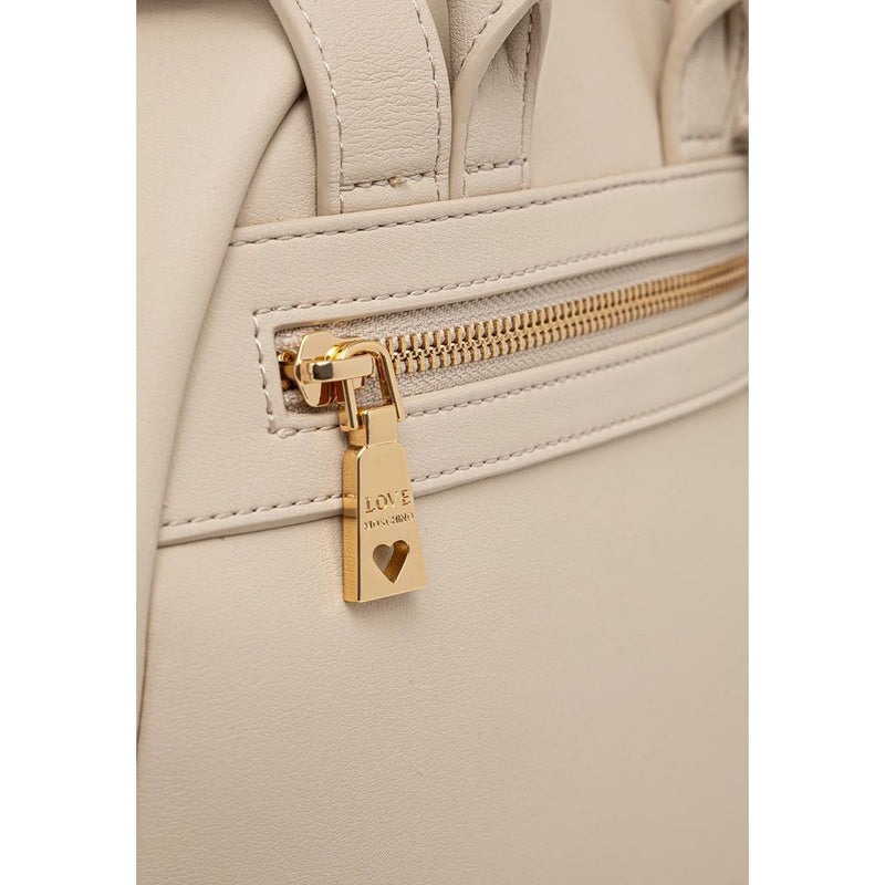 Love Moschino JC4193PP1 Beige Polyethylene Backpack - Chic & Functional