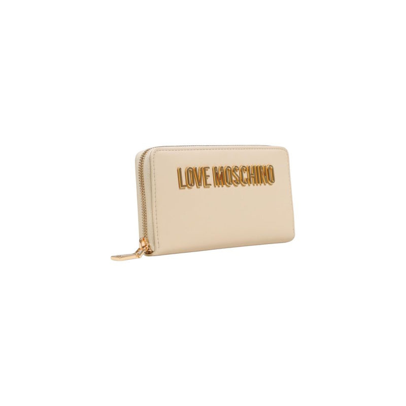 Love Moschino JC5611PP1 Beige Polyethylene Wallet - Elegant & Practical