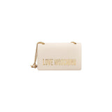 Love Moschino Beige Polyethylene Handbag - Chic & Functional