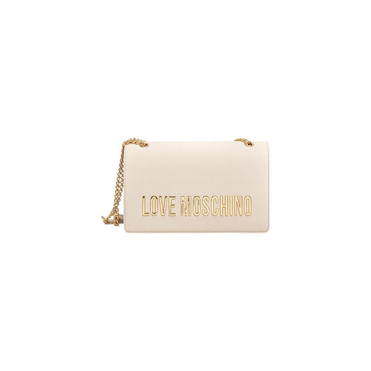 Love Moschino Beige Polyethylene Handbag - Chic & Functional
