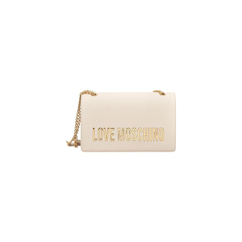 Love Moschino Beige Polyethylene Handbag - Chic & Functional