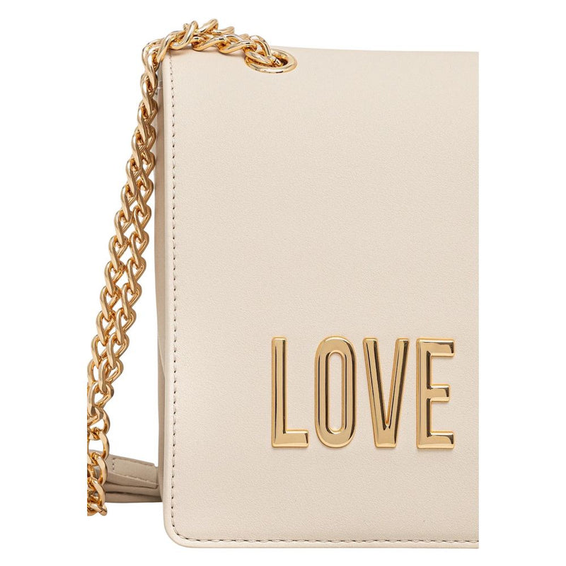 Love Moschino Beige Polyethylene Handbag - Chic & Functional