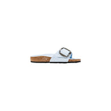 Birkenstock Madrid Big Buckle Sandals in Blue Eco-Leather