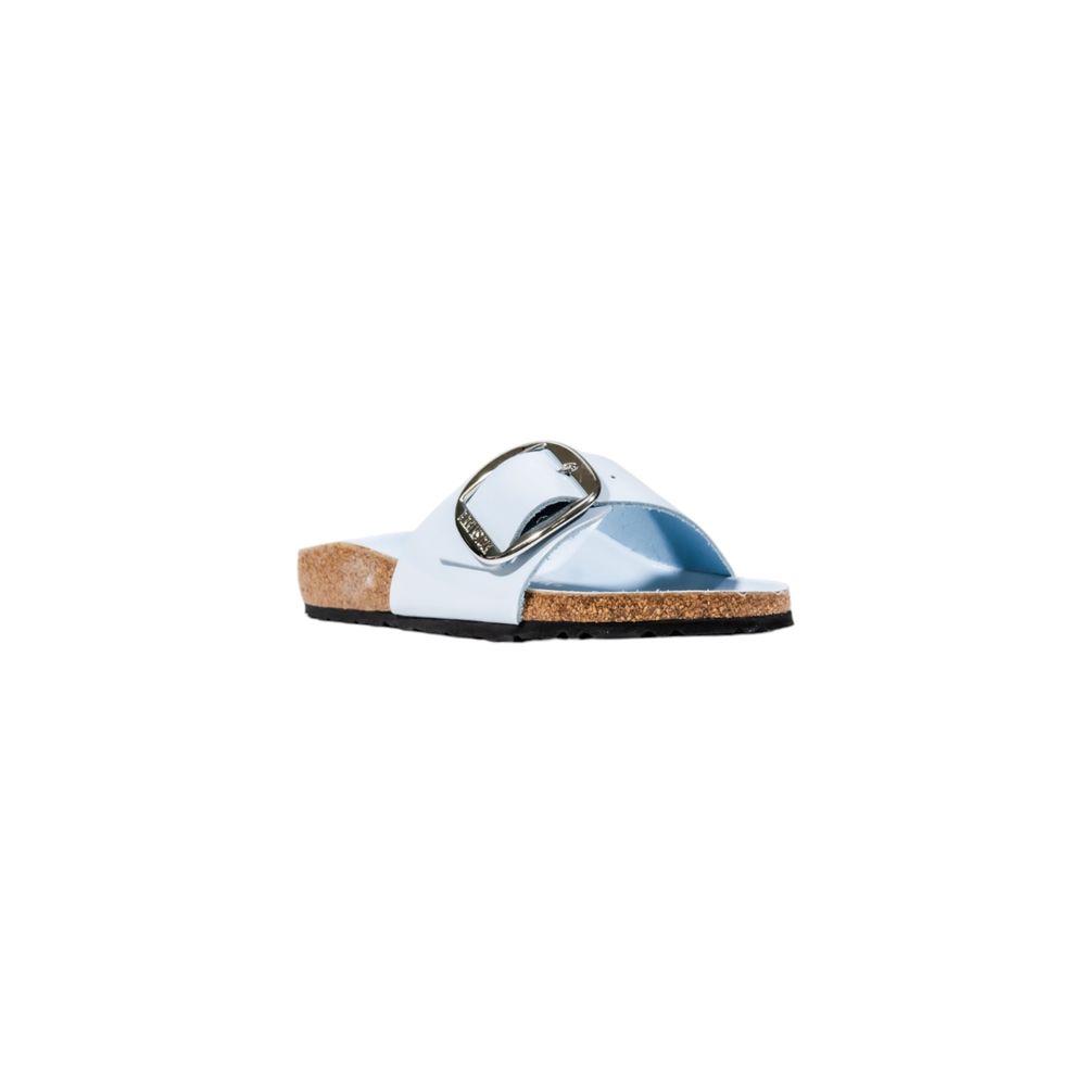 Birkenstock Madrid Big Buckle Sandals in Blue Eco-Leather