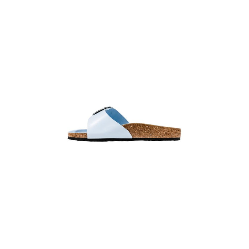 Birkenstock Madrid Big Buckle Sandals in Blue Eco-Leather