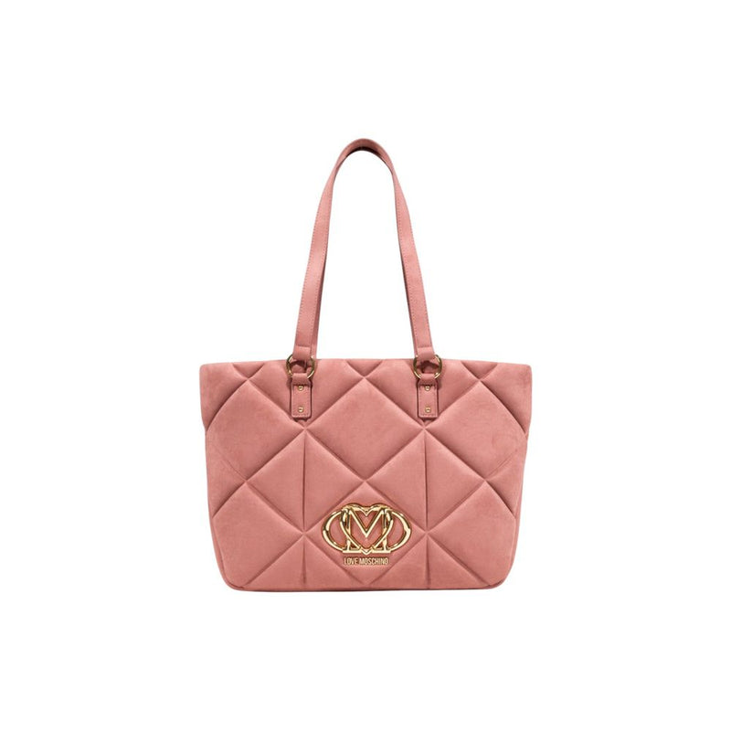 Love Moschino VELOUR PL JC4312PP0N Pink Suede Leather Handbag