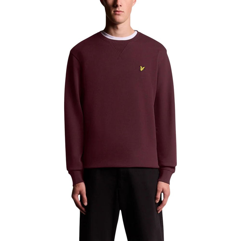 Lyle & Scott Bordeaux Cotton Sweatshirt - Classic Crew Neck