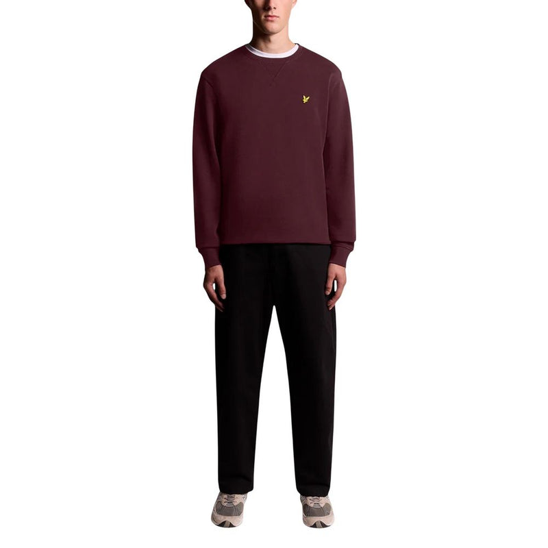 Lyle & Scott Bordeaux Cotton Sweatshirt - Classic Crew Neck