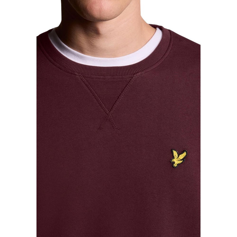 Lyle & Scott Bordeaux Cotton Sweatshirt - Classic Crew Neck