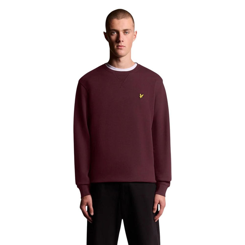 Lyle & Scott Bordeaux Cotton Sweatshirt - Classic Crew Neck
