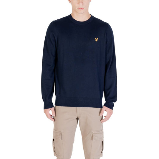 Lyle & Scott KN2110VC Blue Cotton Merino Crew Neck Jumper