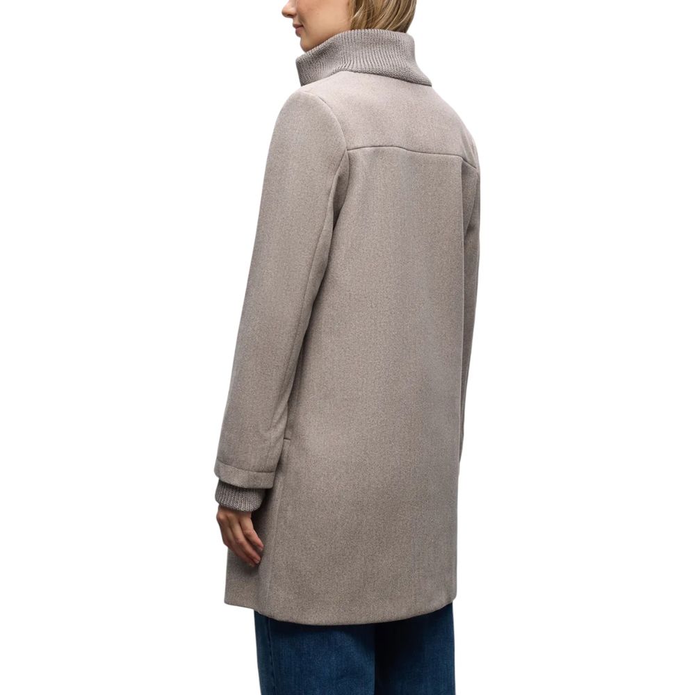 Street One Teddy Coat for Women - Gray Polyester Style 202112