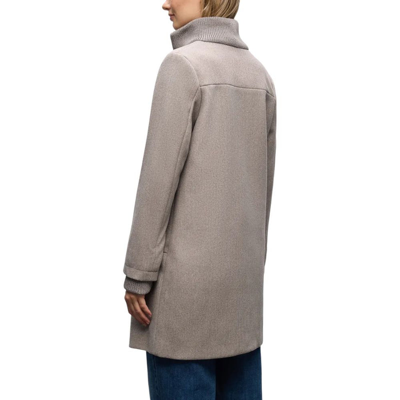 Street One Teddy Coat for Women - Gray Polyester Style 202112