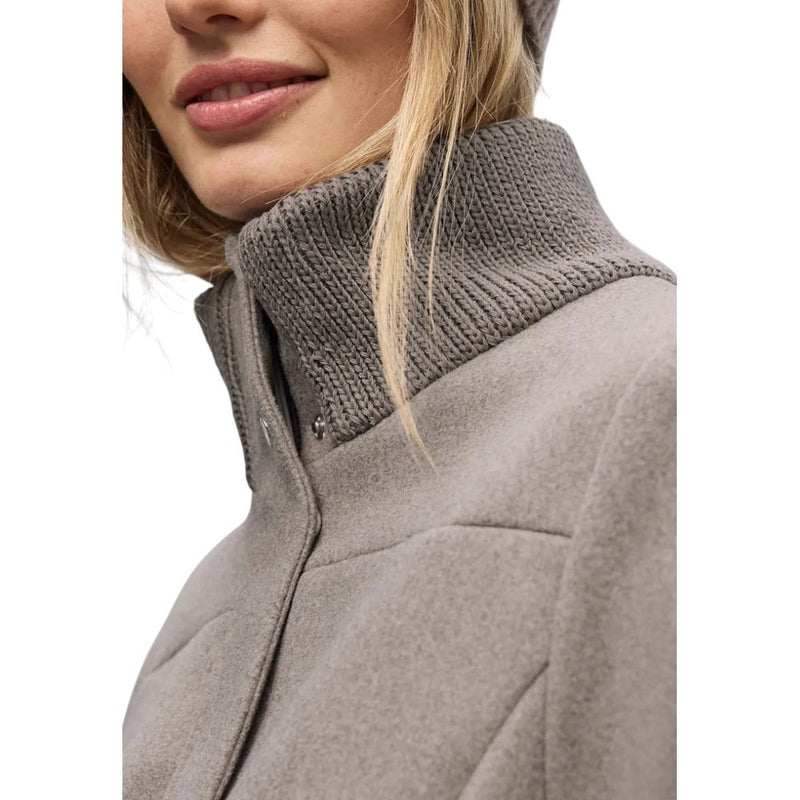 Street One Teddy Coat for Women - Gray Polyester Style 202112