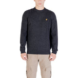 Lyle & Scott Black Lambswool Blend Crew Neck Jumper