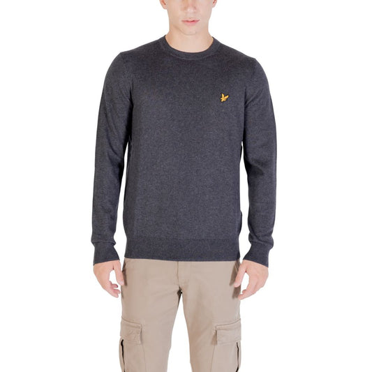 Lyle & Scott Gray Cotton Merino Crew Neck Jumper for Men