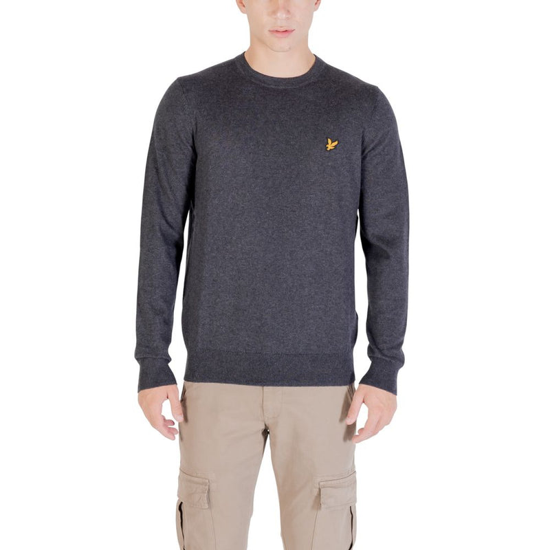 Lyle & Scott Gray Cotton Merino Crew Neck Jumper for Men