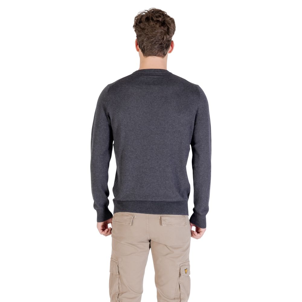 Lyle & Scott Gray Cotton Merino Crew Neck Jumper for Men
