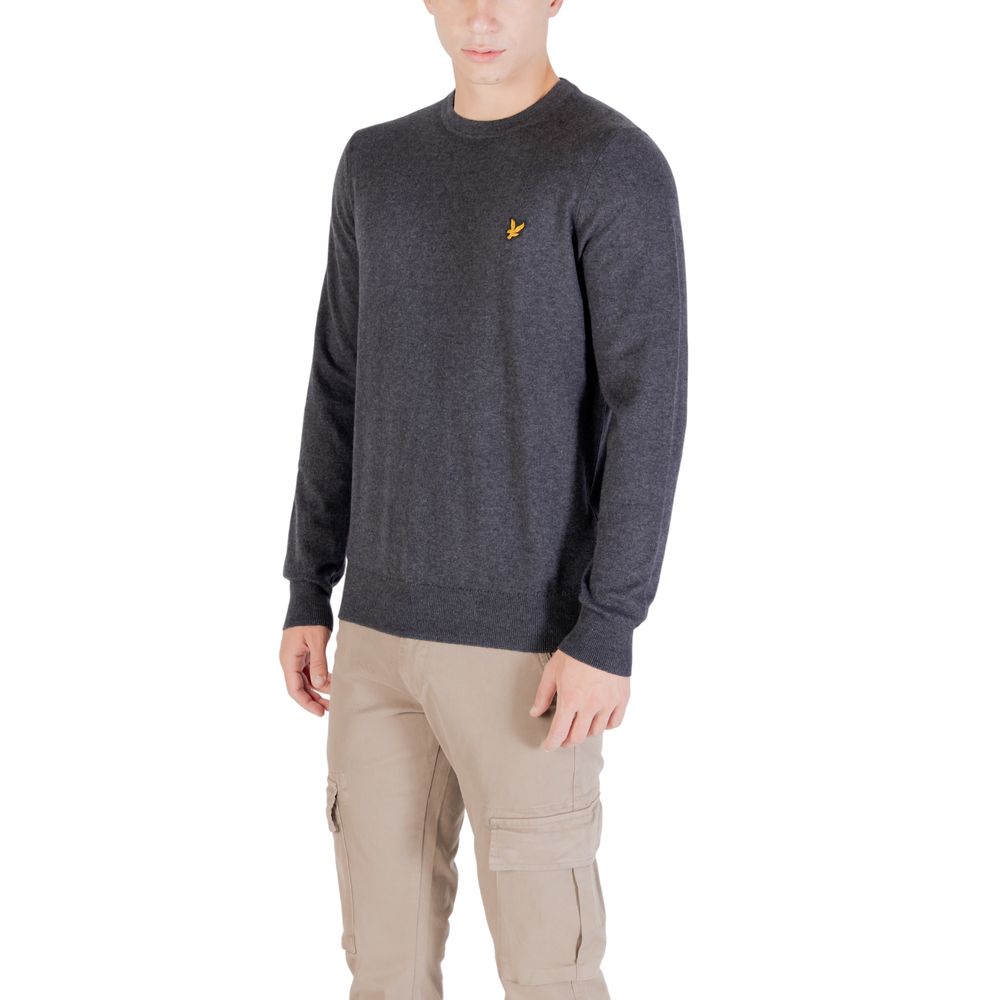 Lyle & Scott Gray Cotton Merino Crew Neck Jumper for Men