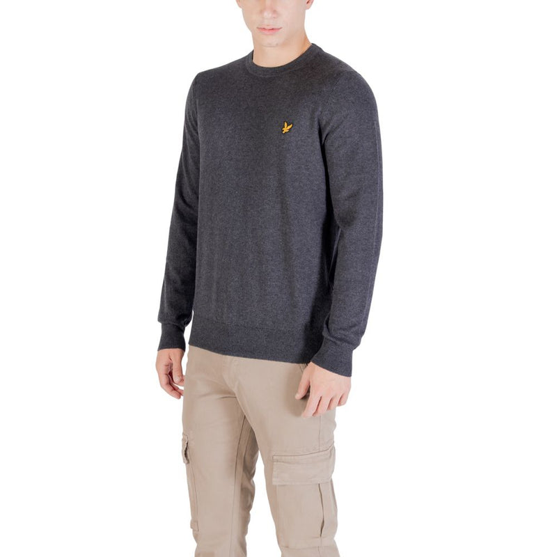 Lyle & Scott Gray Cotton Merino Crew Neck Jumper for Men