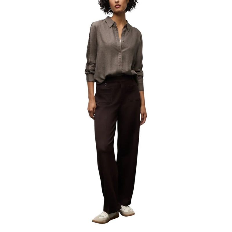 Street One Brown Viscose Blouse for Women - Elegant & Versatile