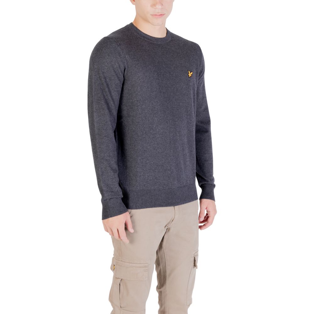 Lyle & Scott Gray Cotton Merino Crew Neck Jumper for Men