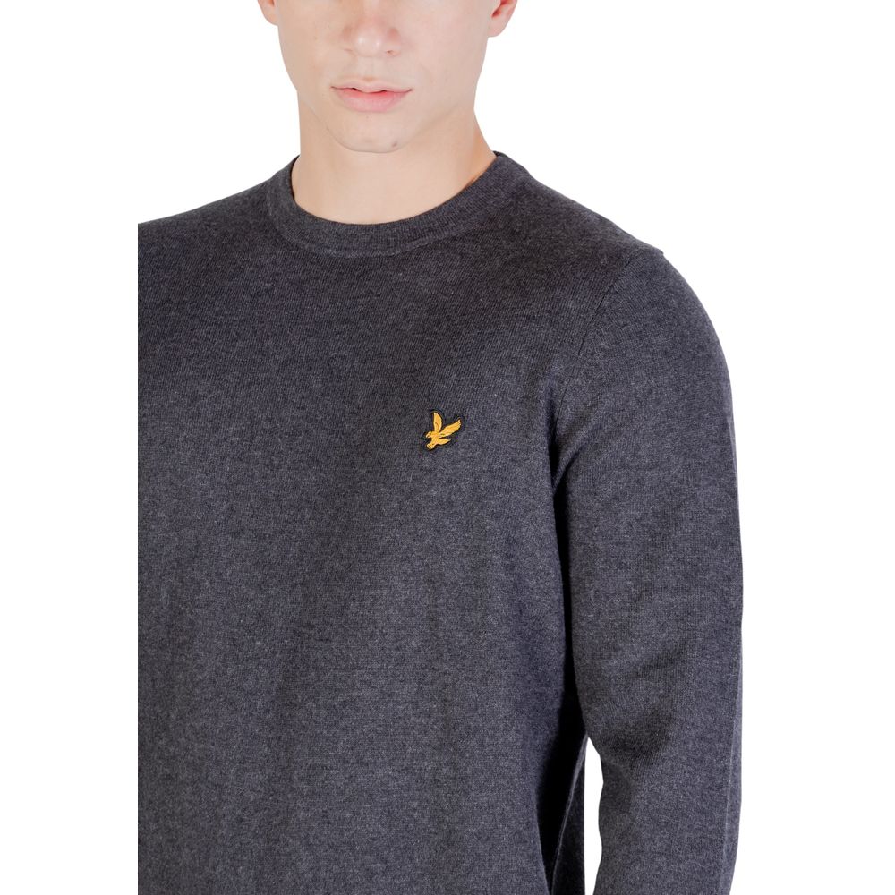 Lyle & Scott Gray Cotton Merino Crew Neck Jumper for Men